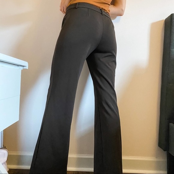 VTG Chocolate Brown Straight Flare Dress Pants - Picture 2 of 4